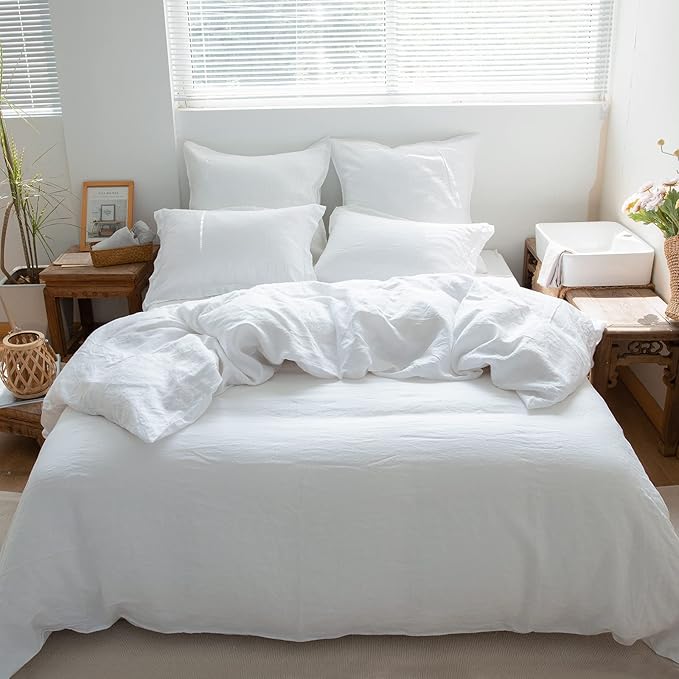 Simple&Opulence 100% Linen Duvet Cover Set 3pcs Basic Style Natural French by SimpleOpulence