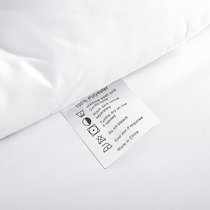 ROSGONIA California King Comforter Set White, All Season Hotel Bedding - Image 9