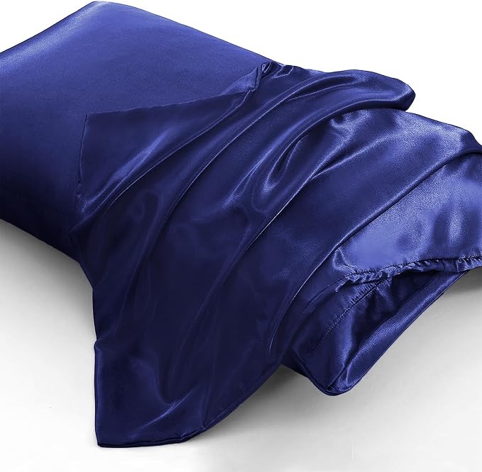 Aormenzy Satin Pillow Cases for Women Standard Size Set of 2, Fade Resistant - Image 3