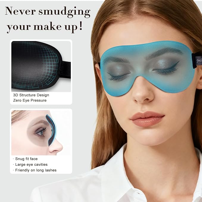 PrettyCare 3D Sleep Mask 2 Pack, Eye Mask - Image 3