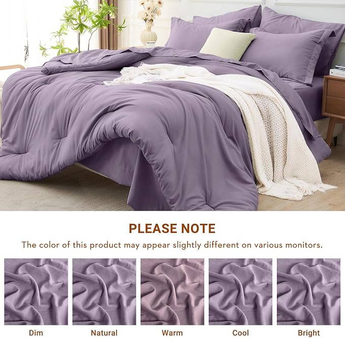 MUXHOMO 7 Pieces Queen Comforter Set, Soft Bed in a Bag Queen Size, All Season - Image 7