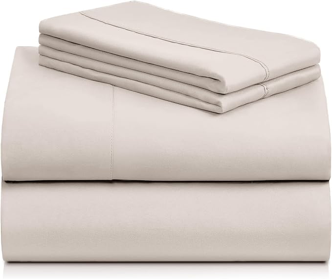 LuxClub 4 PC Sheet Set Bed Sheets Deep Pockets 18" Eco Friendly Wrinkle Free by LuxClub