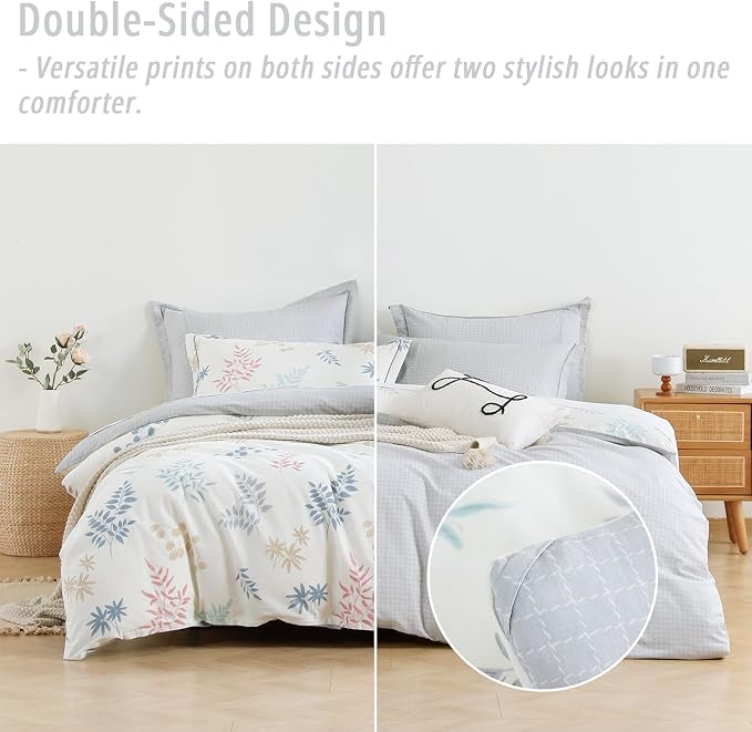 LEMIROE White Cotton Comforter Queen Size 3Pcs - Image 4