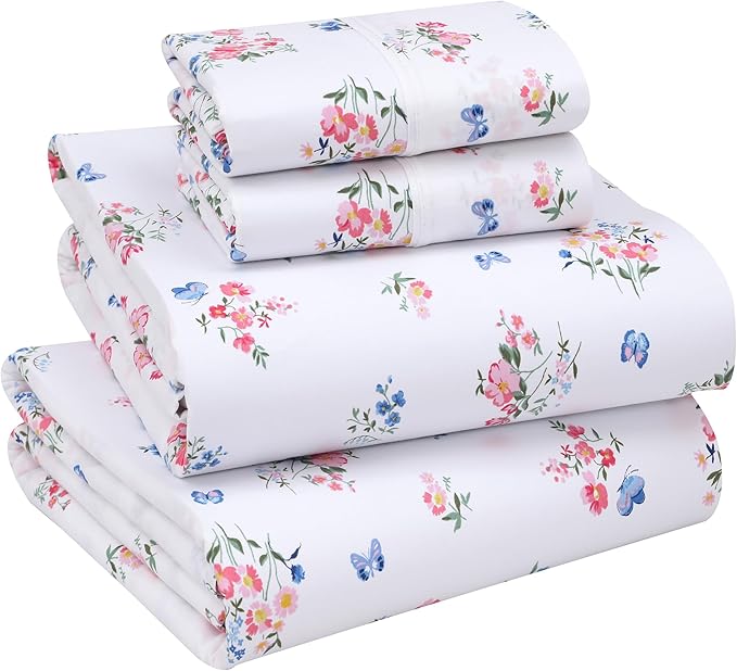 RUVANTI 100% Cotton Sheets – Queen Size Percale Bedding, Cooling & Breathable by Ruvanti