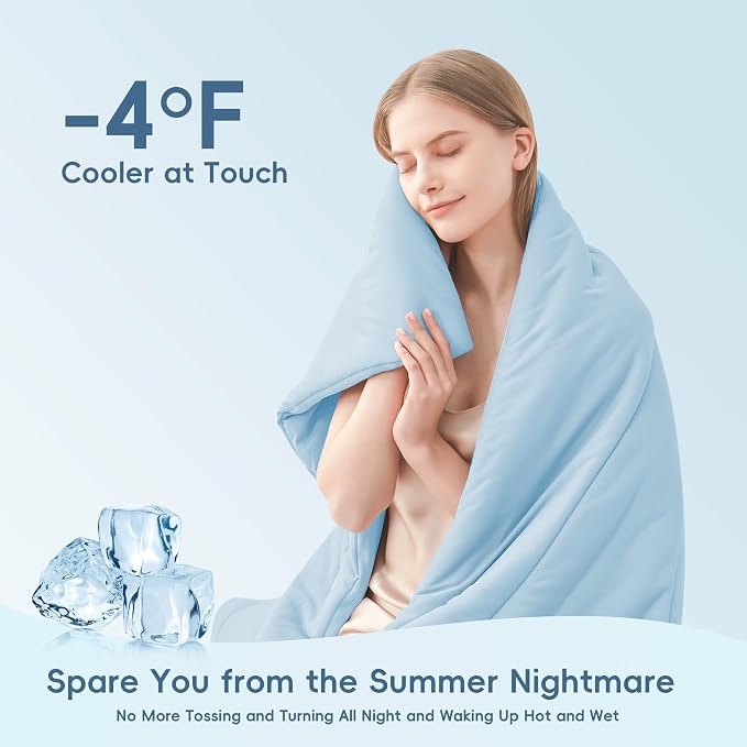 MASVIS Cooling Blankets for Hot Sleepers, Luxury Lightweight Cozy Soft Throw - Image 3