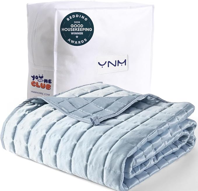 YnM Cooling Weighted Blanket for Adults, 50lbs Heavy Bed Throw Comforter by YNM