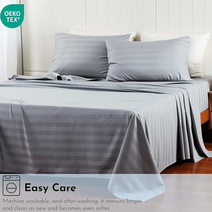 Cotton Flat Sheets Only, 600 TC 100% Cotton Flat Sheet Top Sheet Only, TwinXL - Image 8