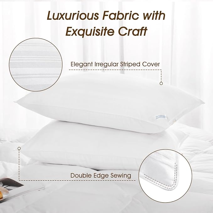 downluxe Down Alternative Pillows King Size Set of 2 - Image 7