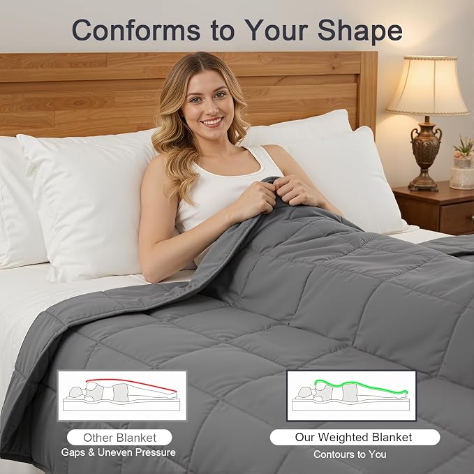 Smart Queen Weighted Blanket for Adults, Full Size, Soft Heavy Throw Blanket - Image 4