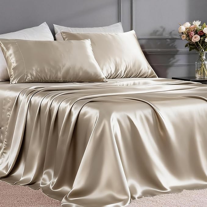 FreshCulture Satin Sheets King Size by FreshCulture