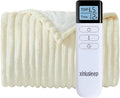 Heated Blanket Electric Blanket 62"x84", Soft Flannel Sherpa Electric Throw by XINIUSLEEP