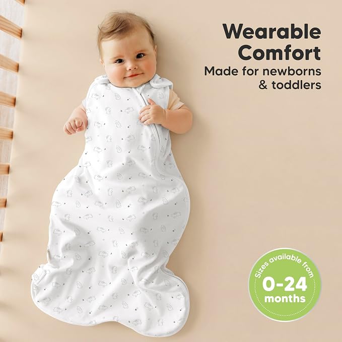 2-Pack Organic Baby Sleep Sacks, 100% Cotton - Image 2