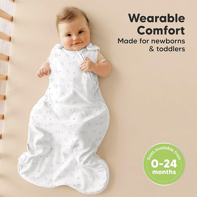 2-Pack Organic Baby Sleep Sacks, 100% Cotton - Image 2