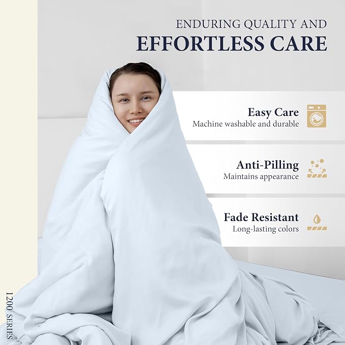 100% Egyptian Cotton Pillow Cases King Size Set of 2 - Image 6