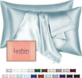 Silk Pillow Cases 2 Pack Standard Size by LYSHINSILKPILLOWCASES
