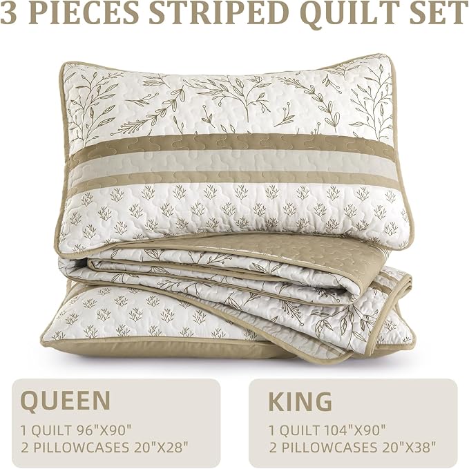 DJY Striped Quilt Set Queen Size - Image 6