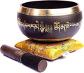 Tibetan Singing Bowl Set Bronze by HimalayanBazaar