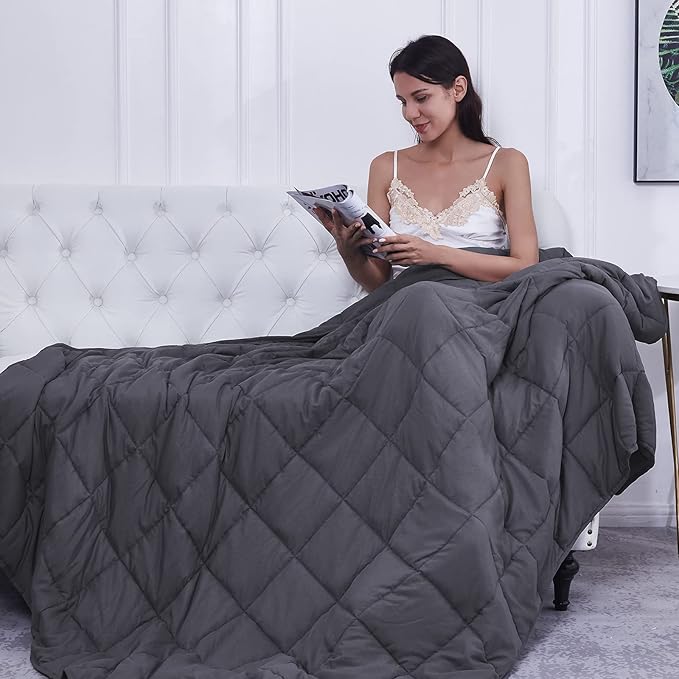 Weighted Blanket 20lbs 48"x72" Cooling Breathable Heavy Blanket Microfiber - Image 7