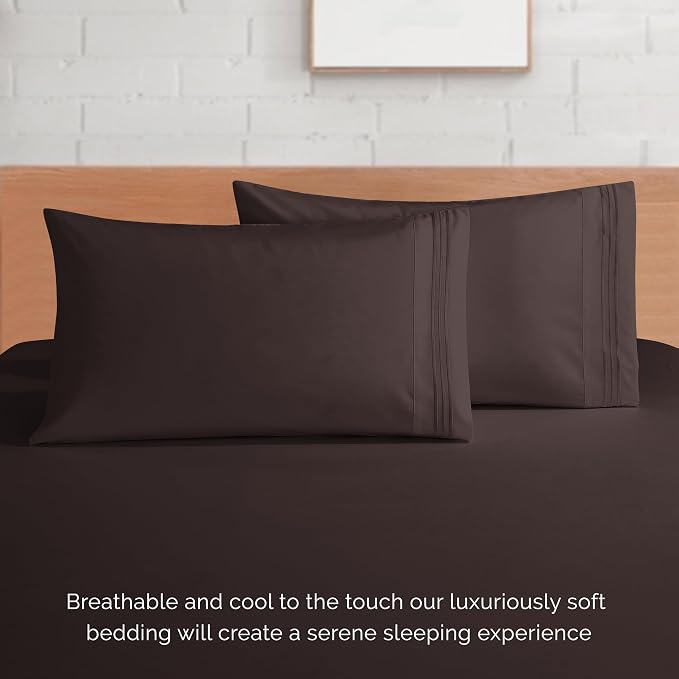 Elegant Comfort Luxurious 1500 Premium Hotel Quality Microfiber 4-Piece Sheet - Image 7