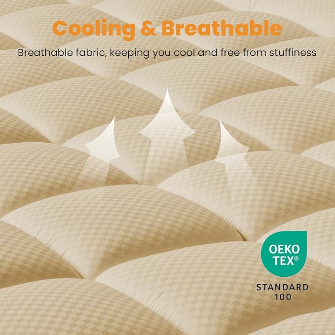 MATBEBY Twin Size Mattress Pad - Image 2