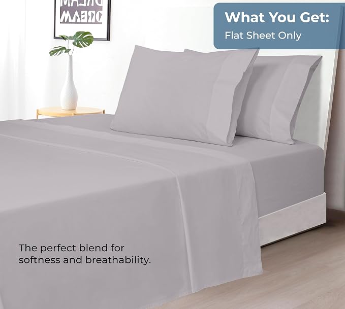Royale Linen 100% Organic Cotton California King Flat Sheet Only - Image 5
