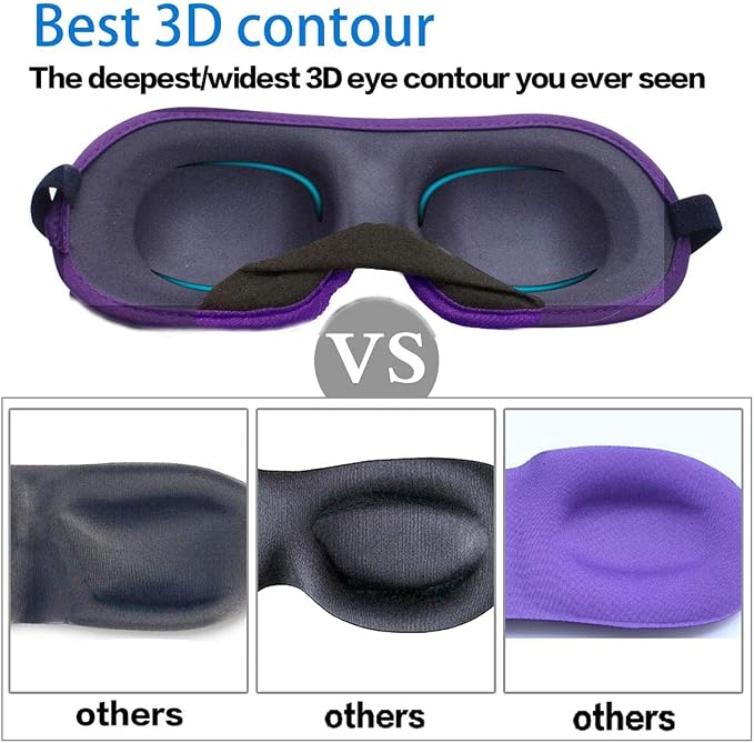 3D Eye mask for Sleeping, Machine Washable, Sleep Mask for Women, Blinder - Image 6
