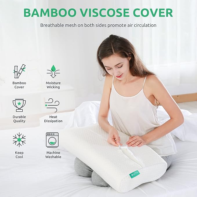 UTTU Cervical Pillow for Neck Pain Relief, Memory Foam Neck Pillow for Sleeping - Image 5