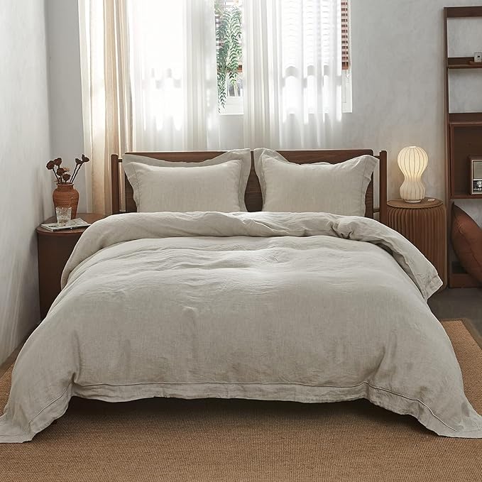 Simple&Opulence 100% French Flax Linen Duvet Cover Set - Image 3