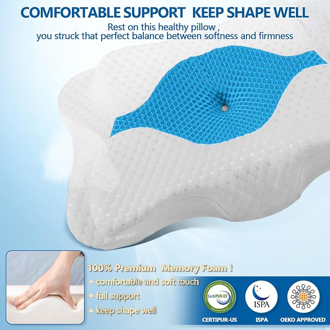 CHxxy Memory Foam Pillows, Cervical Pillow - Image 5