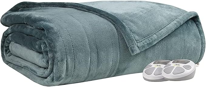 Serta Luxuriously Soft Plush Electric Blanket Fast Heating Cozy Cover, Safety - Image 6