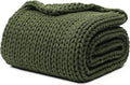 YnM Cotton Weighted Blanket, Handmade Chunky Knitted Design, Soft and Cozy by YNM