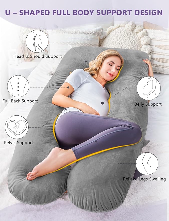 Meiz Pregnancy Pillow, U Shaped Pregnancy Body Pillow - Image 2
