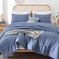 ROSGONIA Queen Comforter Set Slate Blue by ROSGONIA