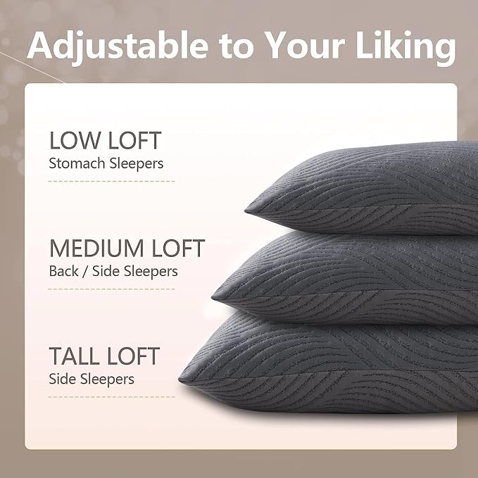 Pillows Queen Size Set of 2 Cooling Memory Foam Pillows - Image 5