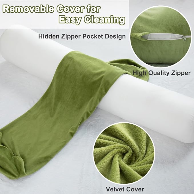 1 MIDDLE ONE Bolster Pillow for Bed, Long Round Body Pillow for Adults - Image 3