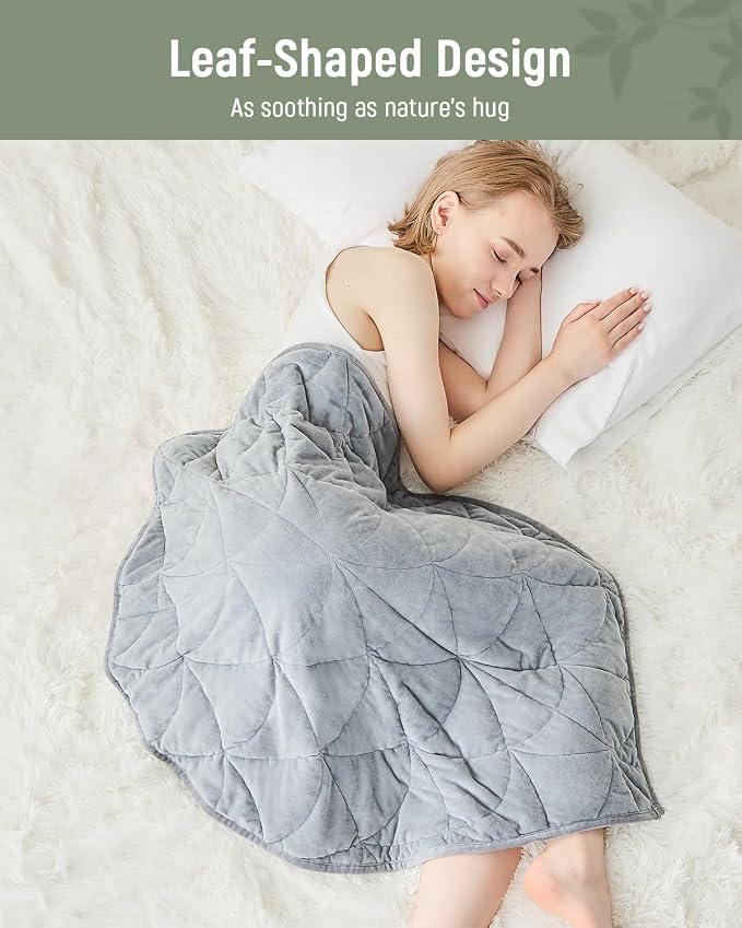 Weighted Lap Blanket 5 lbs for Adults, Luxury Soft Small Weighted Blanket - Image 3