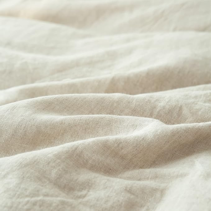 Simple&Opulence 100% Linen Duvet Cover Set 3pcs Basic Style Natural French - Image 8