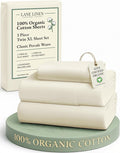LANE LINEN 100% Organic Cotton Twin XL Sheets Set, 3-Piece Pure Organic Cotton by LaneLinen