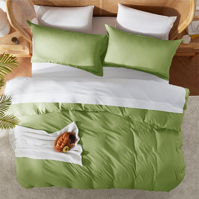 Nestl Calla Green Duvet Cover Queen Size - Image 5