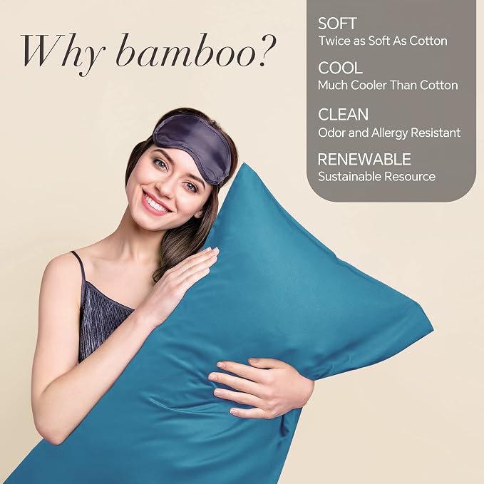 BEDELITE Pillow Cases Queen Size Set of 2, Rayon Derived from Bamboo, Cooling - Image 2