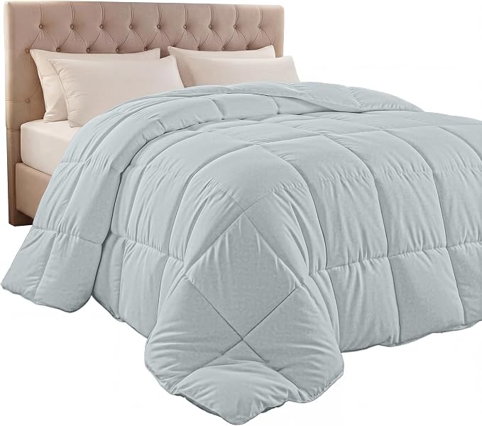 Utopia Bedding Queen Comforter Duvet Insert, Quilted Light Grey Comforter by UTOPIABEDDING