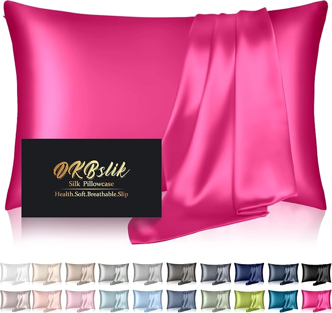 Silk Pillowcase for Hair and Skin, Mulberry Silk Pillow Cases King Size by HOME