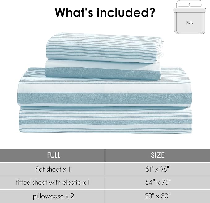 ClevaHome Classic Stripe Sheet Set - Image 5