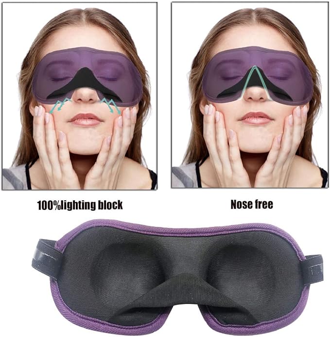 3D Eye mask for Sleeping, Machine Washable, Sleep Mask for Women, Blinder - Image 4