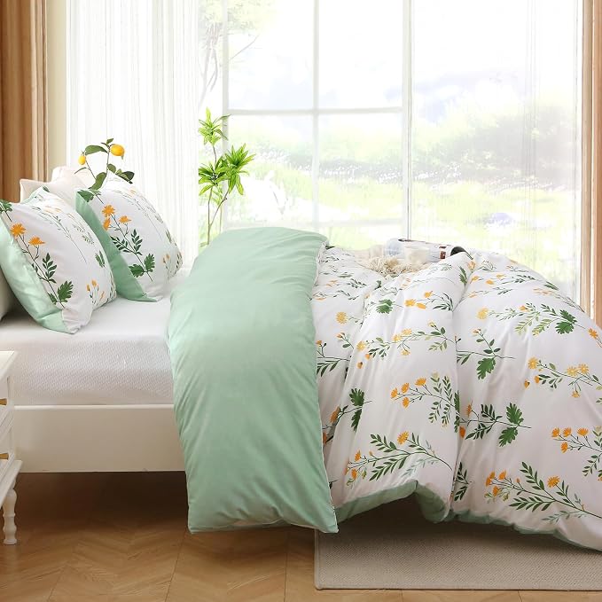 Duvet Cover King Size, Reversible Floral Vintage Duvet Cover Set - Image 2