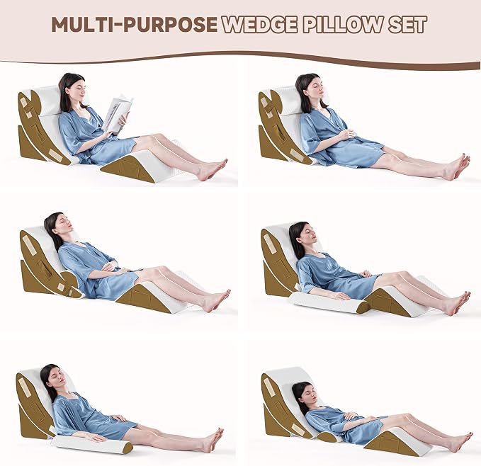Yojoker 4PCS Orthopedic Bed Wedge Pillow Set - Image 2