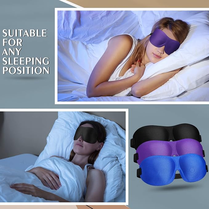 Bonuci 12 Pack Sleep Mask Blackout 3D Eye Mask - Image 6
