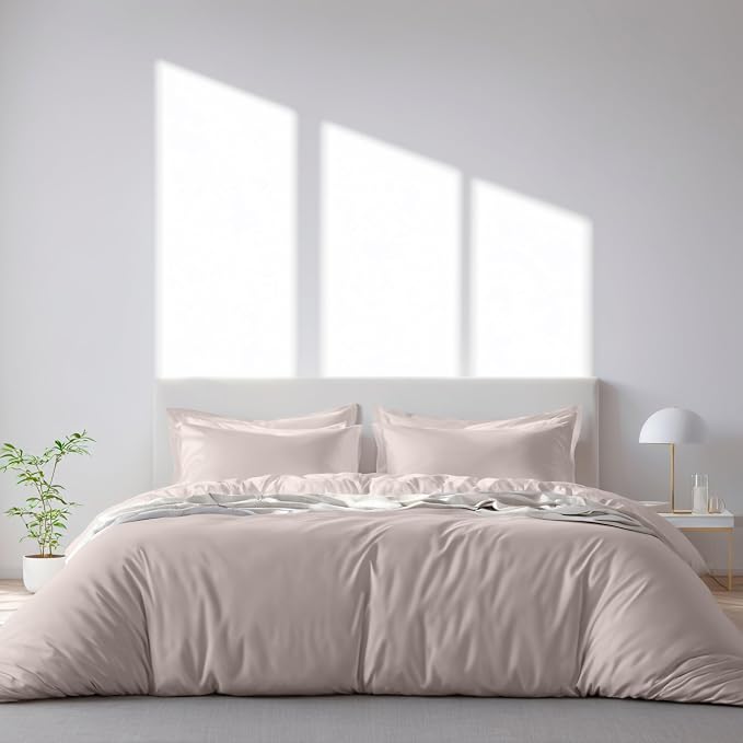 White Classic Beige Duvet Cover Queen Size, Microfiber Duvet Cover by WhiteClassic