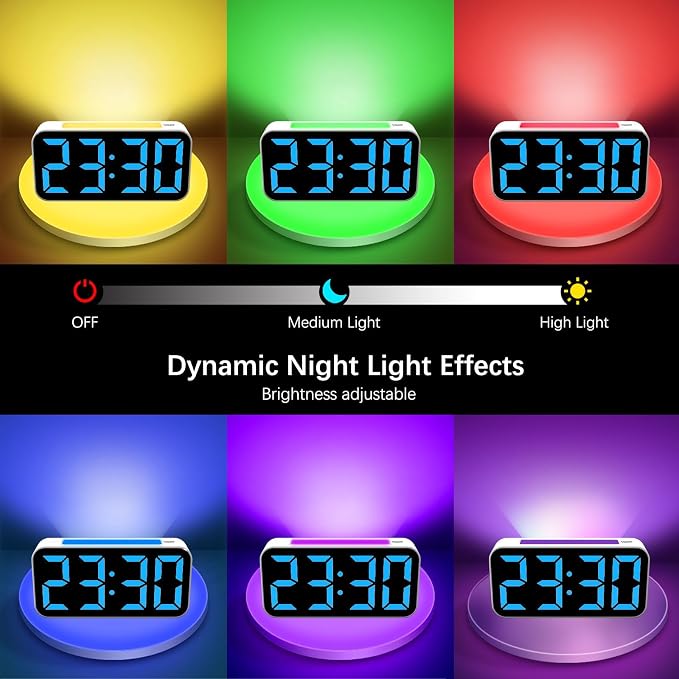Topski Loud Alarm Clocks for Bedrooms Heavy Sleepers, Digital Clock - Image 2