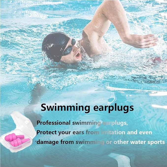 Ear Plugs for Sleeping, 8 Pairs Noise Canceling Soft Reusable Silicone Earplugs - Image 6